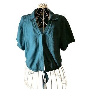 ATHLETA WOMENS PLAYA TIE TOP.blue.medium